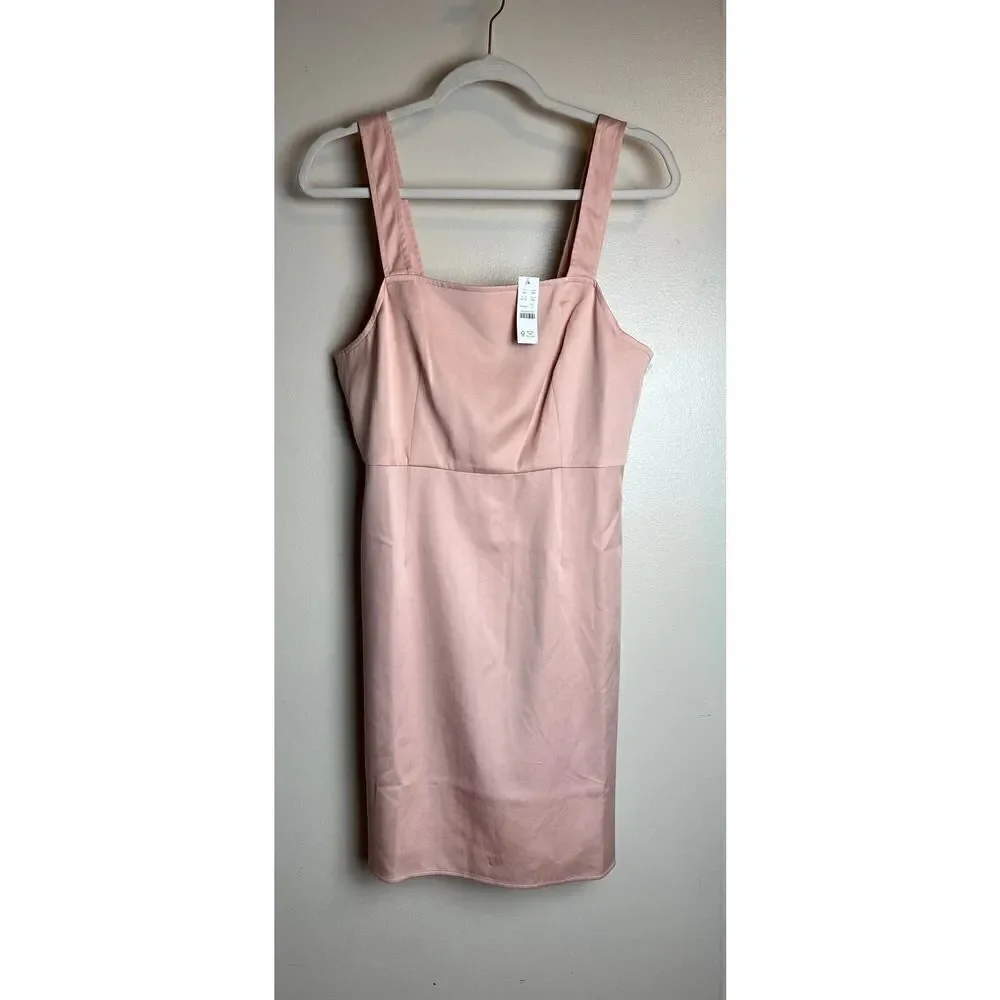 J. Crew Sleeveless Square Neck A-Line Blush Dress in Gramercy Twill NWT Sz. 10